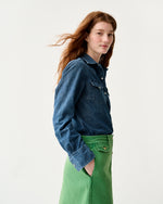 Load image into Gallery viewer, Western Shirt in 3-Year Indigo Lightweight Denim