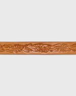 Load image into Gallery viewer, 1.25"Hand-Tooled Belt in Russet Floral Leather