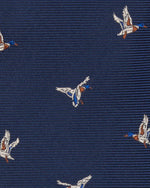 Load image into Gallery viewer, Silk Woven Tie in Navy Duck