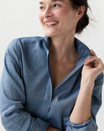 Load image into Gallery viewer, Mel Shirt in Extra Light Washed Cotolino Chambray