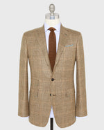 Load image into Gallery viewer, Virgil No. 4 Jacket in Wheat/Chocolate/Coral Glen Plaid Hopsack