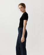 Load image into Gallery viewer, Nia Tee in Black Cotton