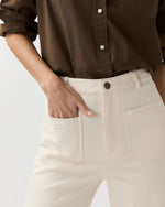 Load image into Gallery viewer, Camille Patch-Pocket Jean in Natural Stretch Denim