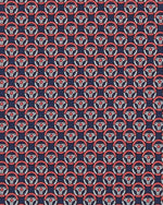 Load image into Gallery viewer, Silk Print Tie in Blue/Red Wheel
