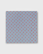 Load image into Gallery viewer, Hand-Rolled Cotton Pocket Square in Sky/Coral ed Poplin