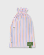 Load image into Gallery viewer, Button-Front Boxer Short in Navy/Orange/Pink Stripe Poplin