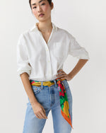 Load image into Gallery viewer, Large Hand-Rolled Scarf in Multi Marina's Tea Garden Liberty Fabric Silk Twill