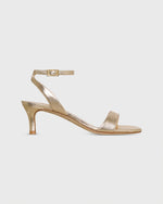 Load image into Gallery viewer, Ankle-Wrap Kitten Heel in Platino Leather