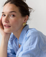 Load image into Gallery viewer, Nautilus Stud Earrings in Gold