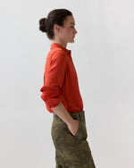 Load image into Gallery viewer, Classic Blouse in Vermillion Silk Crepe De Chine