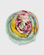 Load image into Gallery viewer, Reversible Fringe Carré Scarf in Tulip Placée