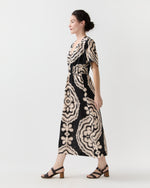 Load image into Gallery viewer, Hermona Plunge Dress in Niku Black