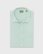 Load image into Gallery viewer, Spread Collar Sport Shirt in White/Sage Check Poplin