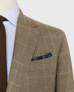 Load image into Gallery viewer, Vesper Blazer in Chocolate/Oat/Sky Glen Plaid Brushed Hopsack