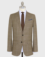 Load image into Gallery viewer, Vesper Blazer in Chocolate/Oat/Sky Glen Plaid Brushed Hopsack