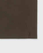 Load image into Gallery viewer, Long-Sleeved Rally Polo Sweater in Chocolate Cotton