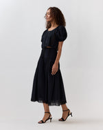 Load image into Gallery viewer, Alice Midi Skirt in Noir