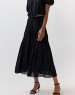 Load image into Gallery viewer, Alice Midi Skirt in Noir