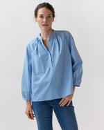 Load image into Gallery viewer, Sienna Top in Dutch Blue/White Gingham