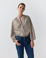 Load image into Gallery viewer, Sienna Top in Terracotta/Multi Ava Liberty Fabric