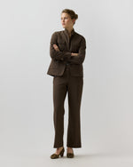 Load image into Gallery viewer, Billie Pant in Bark Crinkle Cotton/Wool