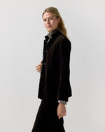 Load image into Gallery viewer, Marguerite Jacket in Chocolate Stretch Velveteen
