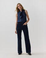 Load image into Gallery viewer, Camille Patch-Pocket Jean in Navy Stretch Corduroy