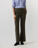 Load image into Gallery viewer, Lane Pant in Bark/Bone Wool/Cashmere Hopsack