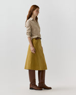 Load image into Gallery viewer, Connelly Skirt in Gold Stretch Corduroy