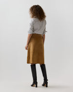 Load image into Gallery viewer, Janey Skirt in Camel Suede