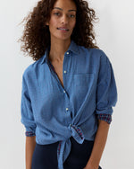 Load image into Gallery viewer, Weekender Shirt in Blue/Rose Double-Weave Check