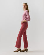 Load image into Gallery viewer, Kendall Flare 5-Pocket Jean in Rose Stretch Corduroy