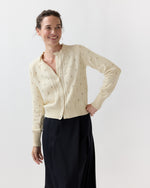 Load image into Gallery viewer, Minna Cardigan in Cream Cotton/Cashmere
