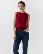 Load image into Gallery viewer, Rosie Shell in Deep Red Cotton/Cashmere