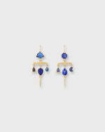 Load image into Gallery viewer, Victorian Pin Drop Earrings in Blue