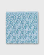Load image into Gallery viewer, Hand-Rolled Cotolino Pocket Square in Seafoam/Bone Flower