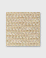Load image into Gallery viewer, Hand-Rolled Cotolino Pocket Square in Khaki/Bone Flower