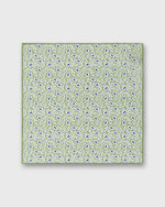 Load image into Gallery viewer, Hand-Rolled Linen/Cotton Pocket Square in Spring/Chalk/Navy Floral