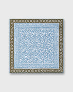 Load image into Gallery viewer, Hand-Rolled Cotolino Pocket Square in Sky/Olive Abstract