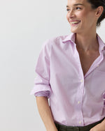 Load image into Gallery viewer, Sidney Shirt in Pink/White Hairline Stripe Poplin