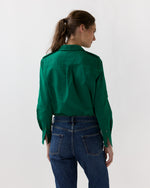Load image into Gallery viewer, Safari Shirt in Evergreen Nylon Faille