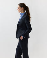 Load image into Gallery viewer, Moira Blazer in Heather Navy Cavalry Twill