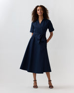 Load image into Gallery viewer, Kimber Dress in Navy Poplin