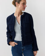 Load image into Gallery viewer, Essie Jacket in Navy Boucle Tweed