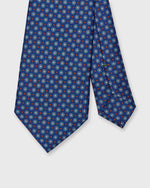Load image into Gallery viewer, Silk Print Tie in Navy/Aegean Flower