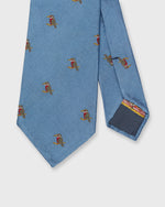 Load image into Gallery viewer, Silk Club Tie in Sky/Smoke/Red Kingfisher