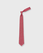 Load image into Gallery viewer, Silk/Linen Print Tie in Red/Midnight/Chalk Flower