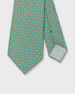 Load image into Gallery viewer, Silk Print Tie in Lovat/Orange Foulard