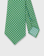 Load image into Gallery viewer, Silk Print Tie in Green/Sky Paisley
