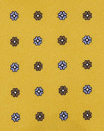 Load image into Gallery viewer, Silk Print Tie in Maize/Sky/Brown Foulard